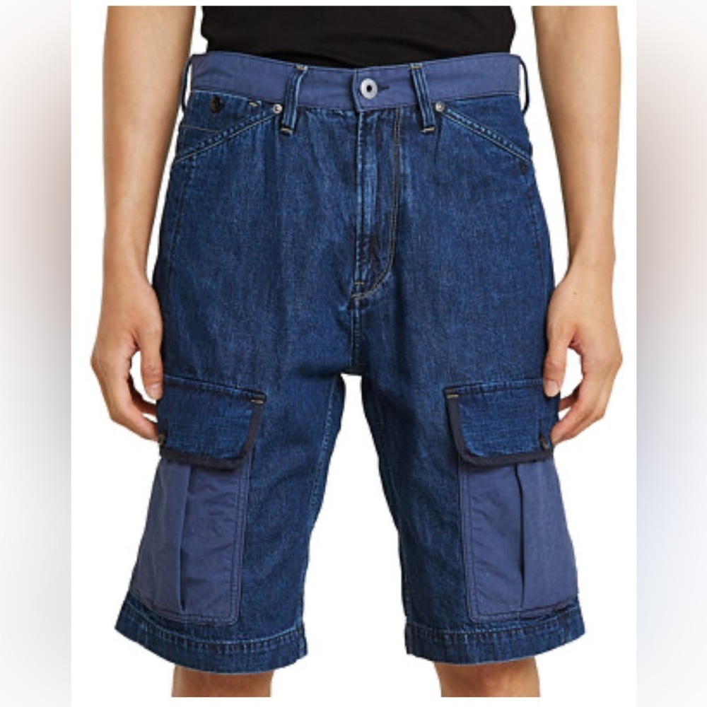 G-Star Men's Dark Blue Cargo Shorts